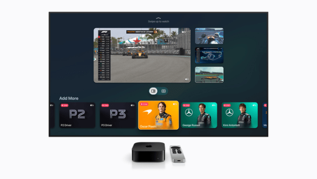 Viewers can follow every moment of the race with a Multiview experience, watching up to four live feeds at once.