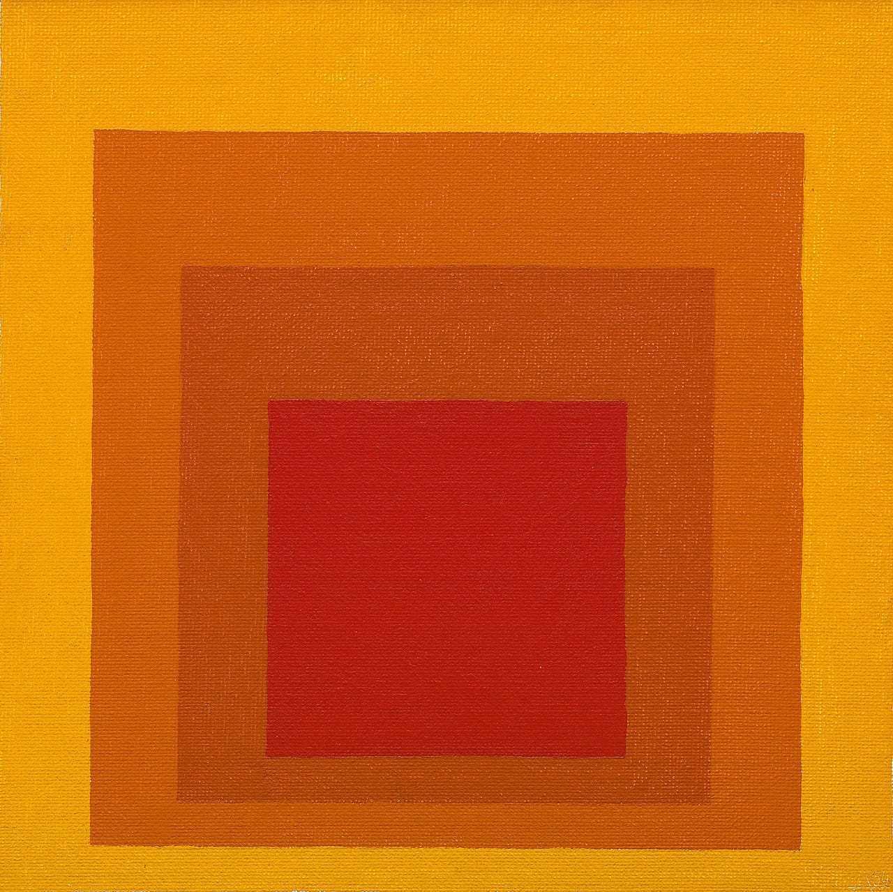 Josef Albers, Study for Homage to the Square: Closing, 1964. Acrylic on Masonite, 15 13/16 x 15 13/16 inches (40.2 x 40.2 cm)