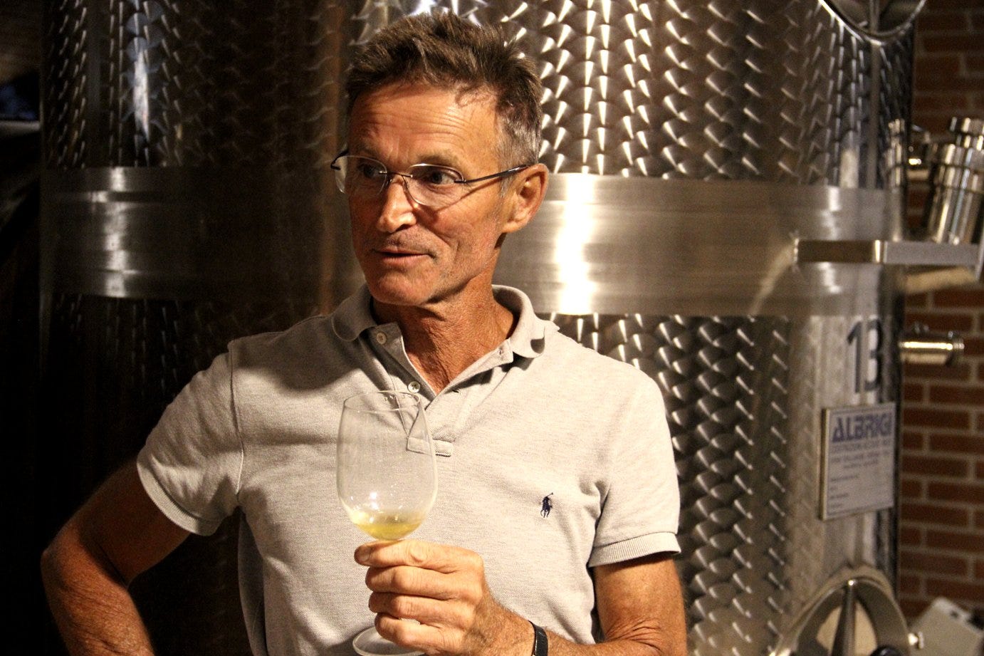 Angiolino Maule in the cellar, June 2018