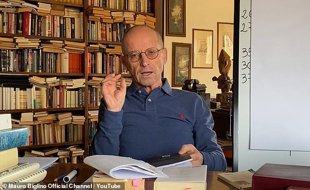 Mauro Biglino pointed to the word 'Elohim,' found 2,570 times in the Holy Book, which translates to 'God' or, in his opinion, 'Gods' Mauro Biglino pointed to the word 'Elohim,' found 2,570 times in the Holy Book, which translates to 'God' or, in his opinion, 'Gods'