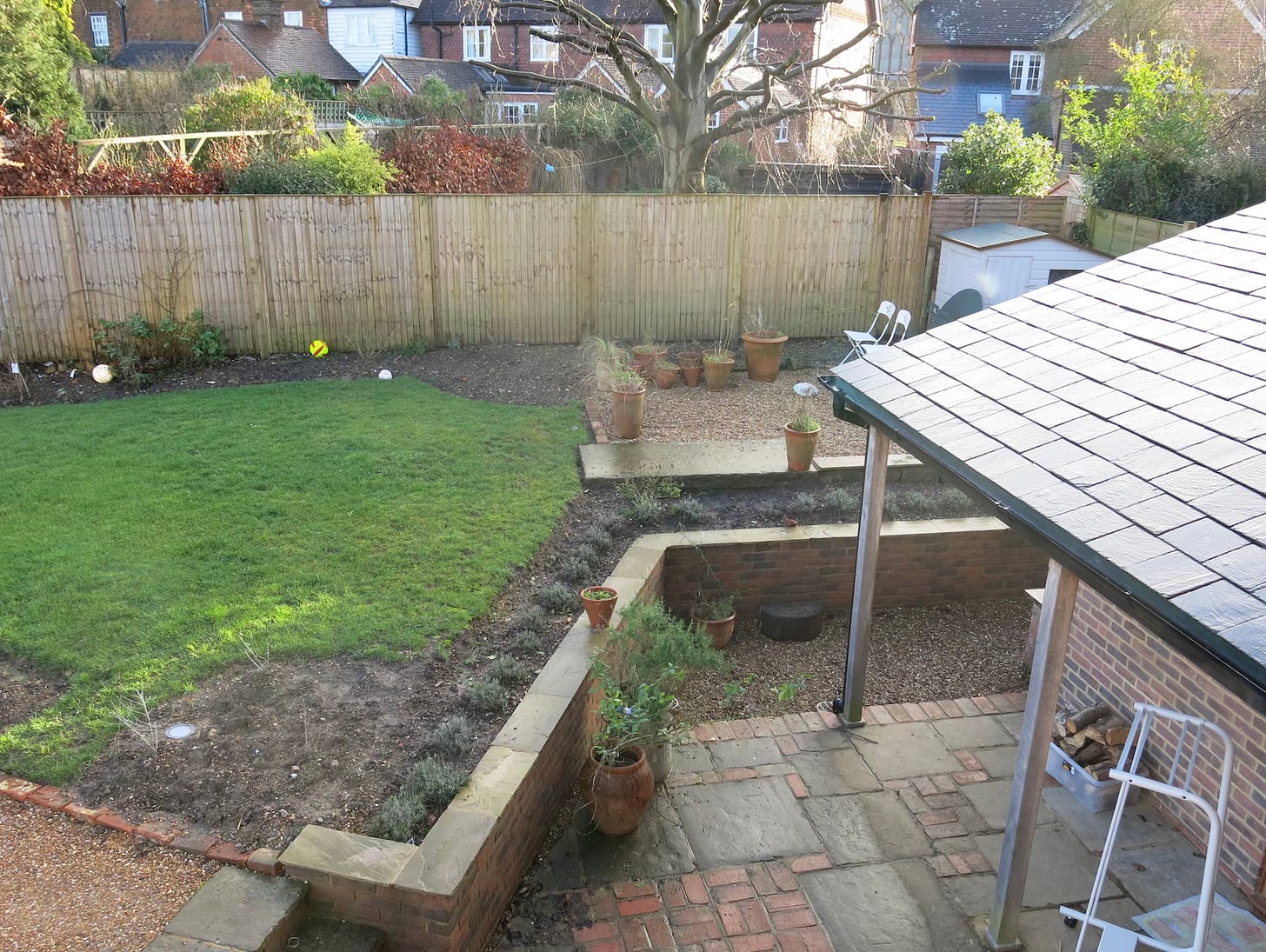 a garden before being designed