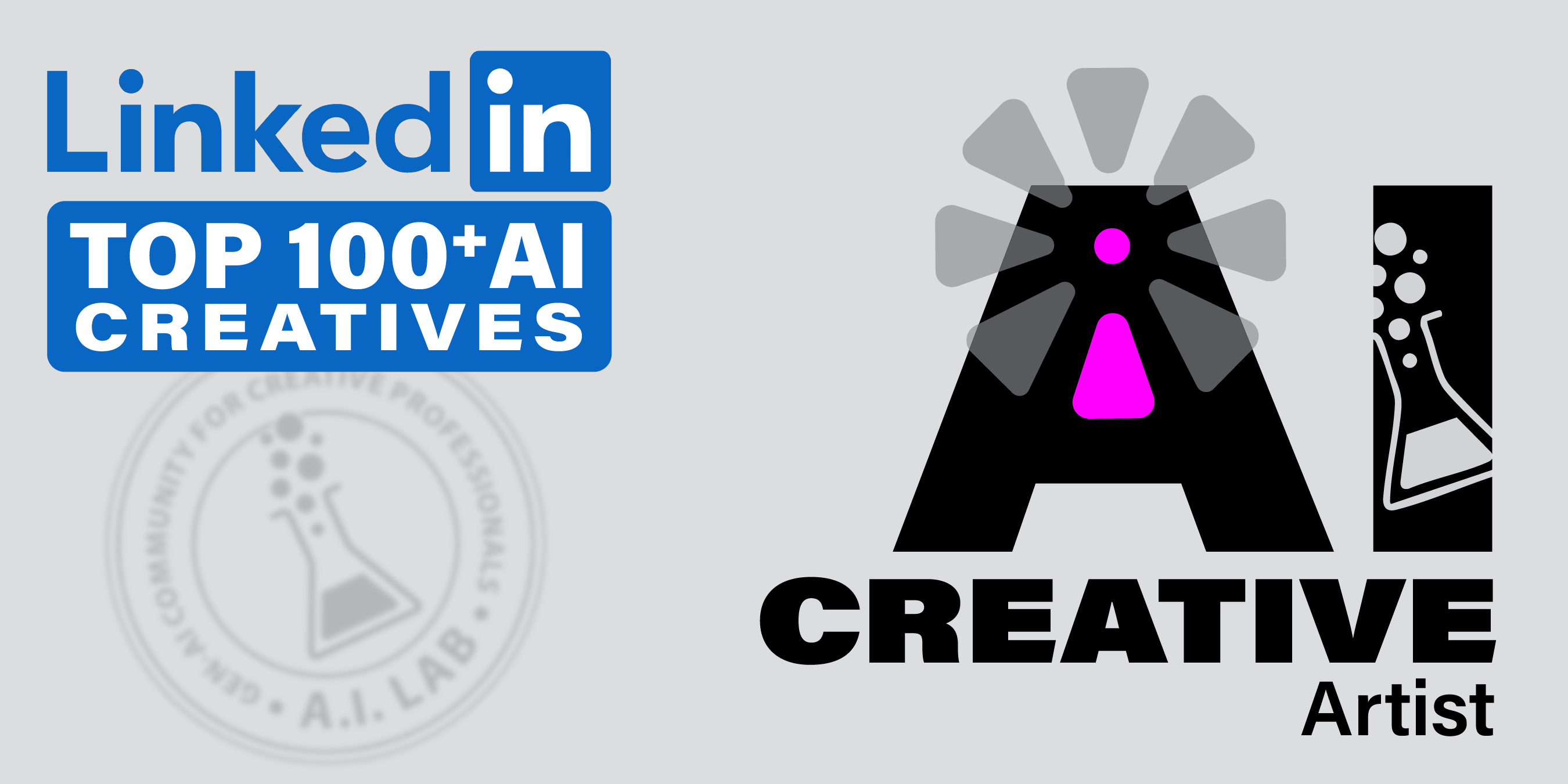 Creating the 'BRANDING' for the 'Top 100+ AI Creatives on LinkedIn'