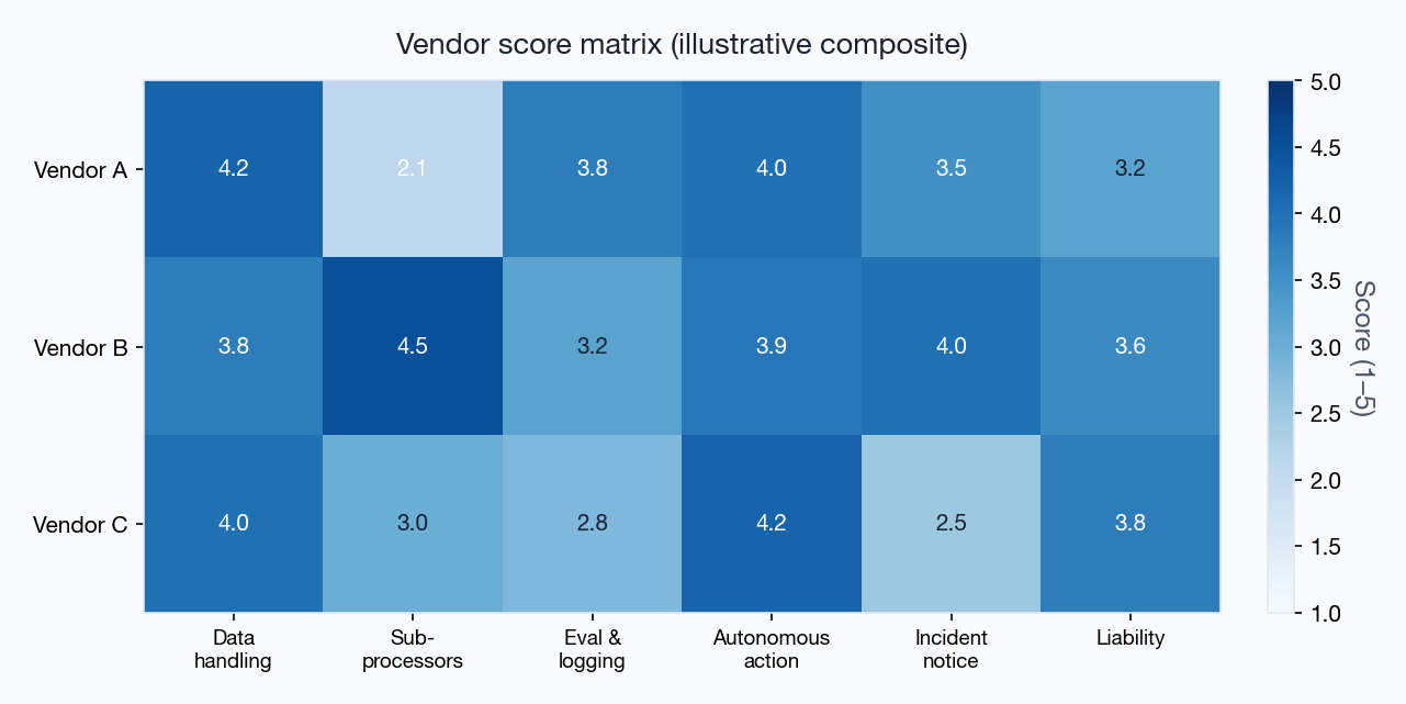 Figure 1: Vendor score matrix Figure 1: Vendor score matrix