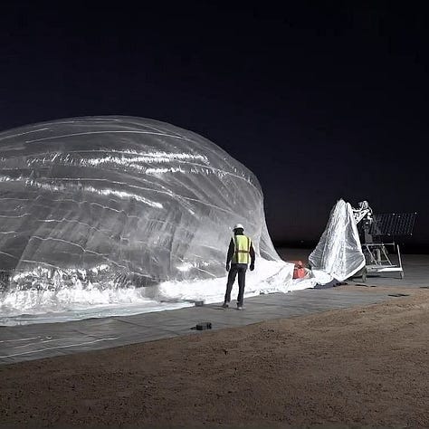 Preparation and launch of Thunderhead mission HBAL-664 by dawn's early light in Santa Fe County, New Mexico (Images: ExxonMobil)