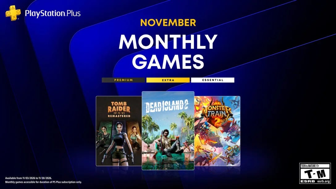 PS Plus free games November 2026 PS Plus free games November 2026