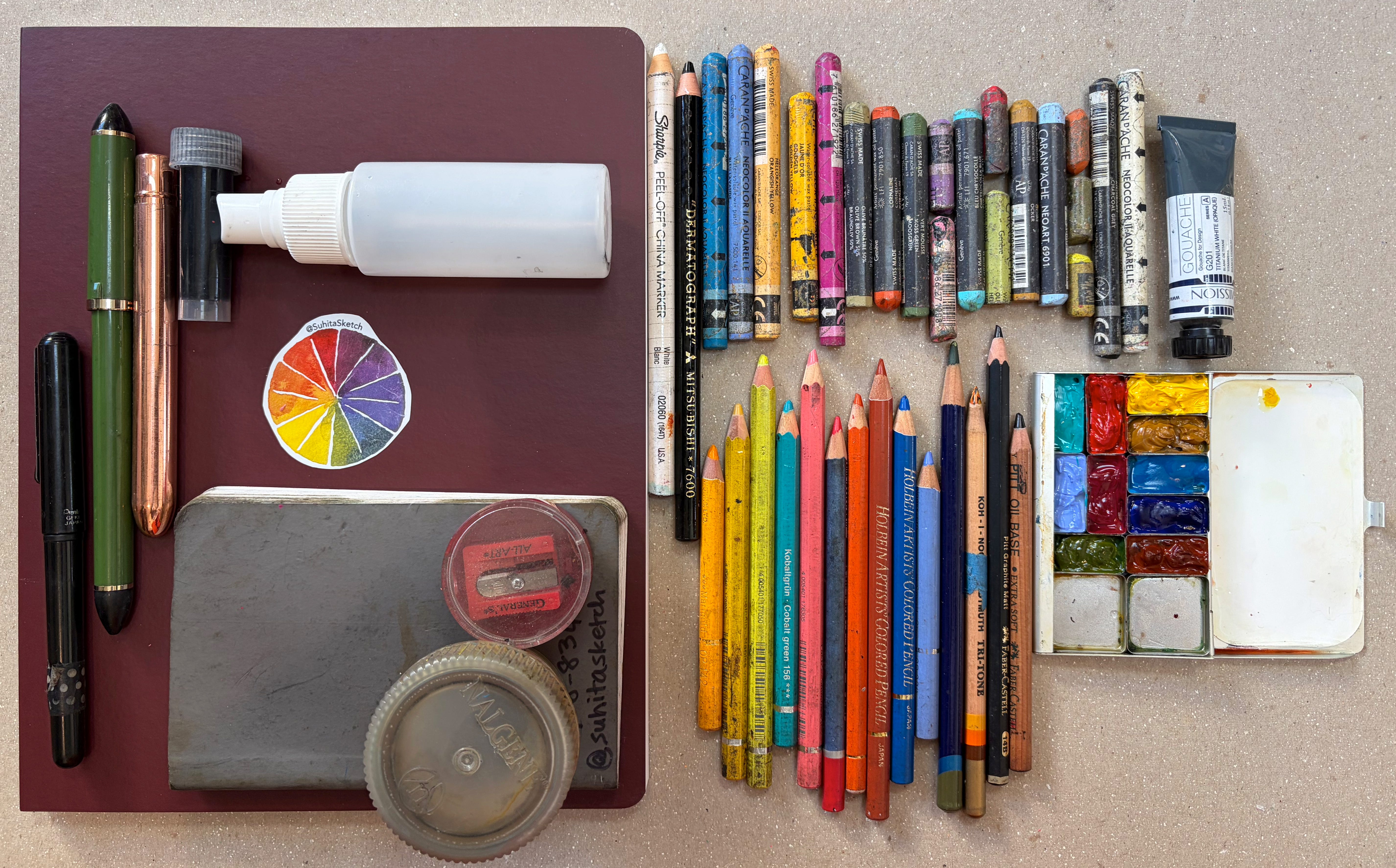 Creating a Compact Mixed Media Travel Kit
