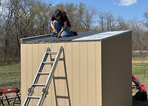Roofing Underlayment & Tin Sheets Added