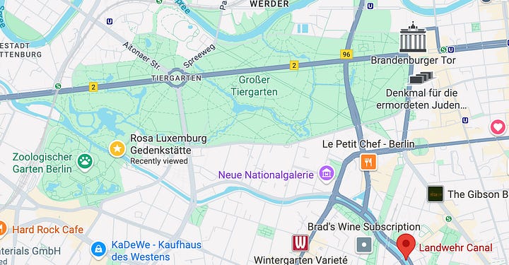 Rosa Luxemburg and canal 