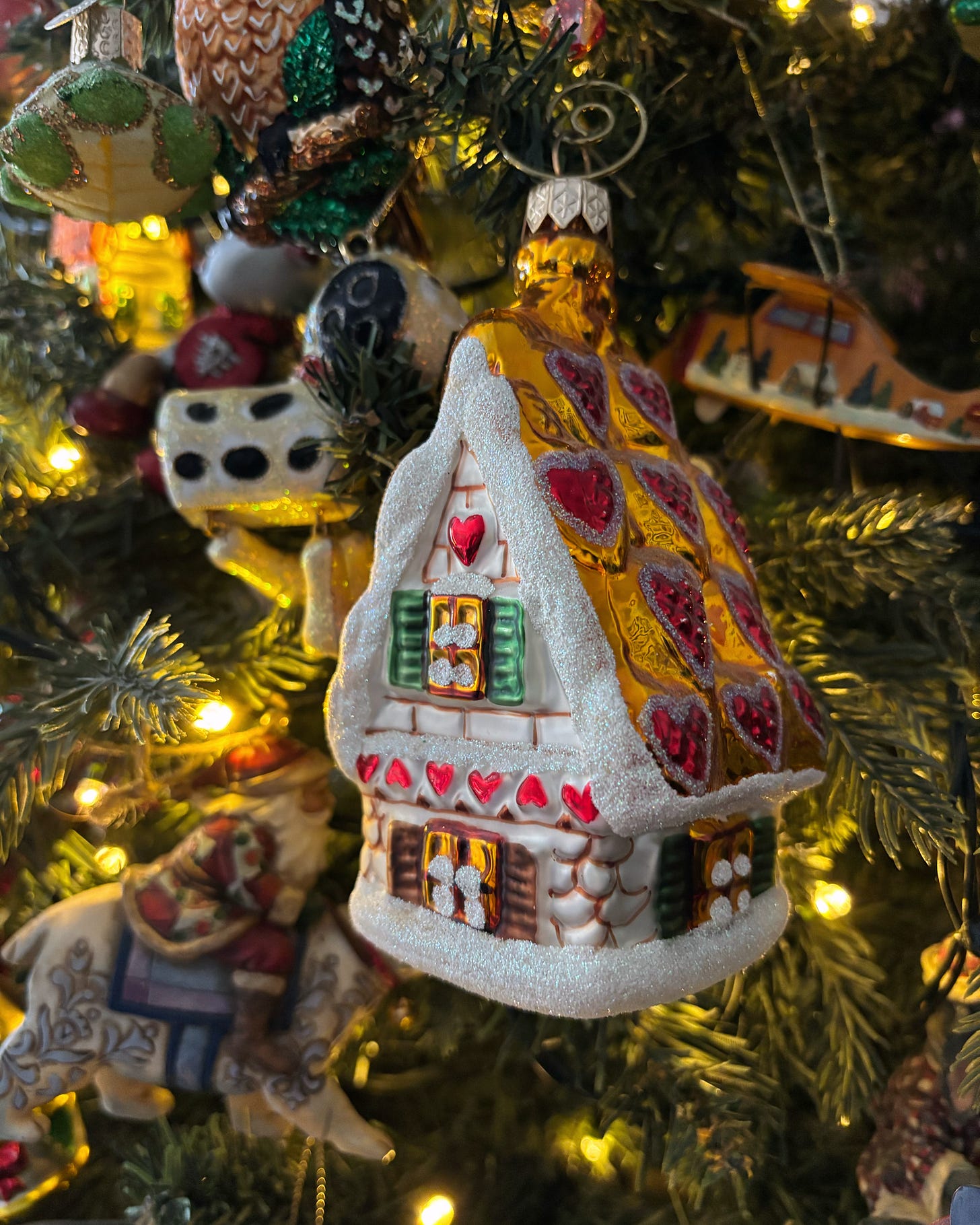 Christmas tree ornament gingerbread house