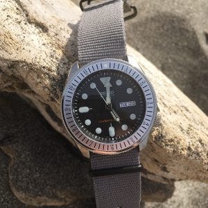 Coin-edge bezel + 12hr and minute elapse bezel (aluminum)