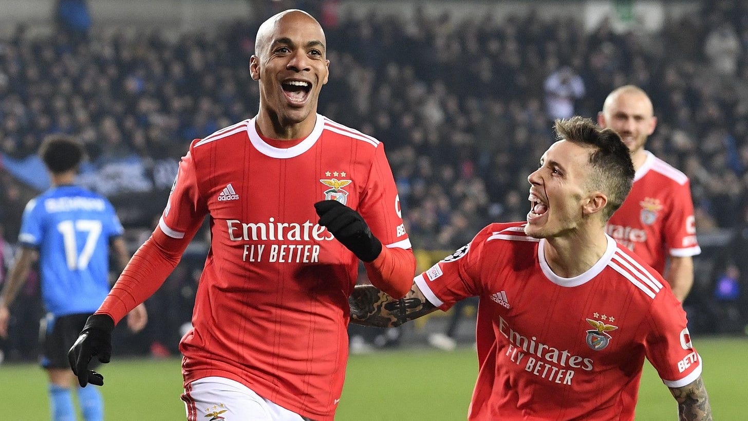 Advantage Benfica! Portuguese giants take two-goal aggregate lead in Club  Brugge Champions League tie | Goal.com UK