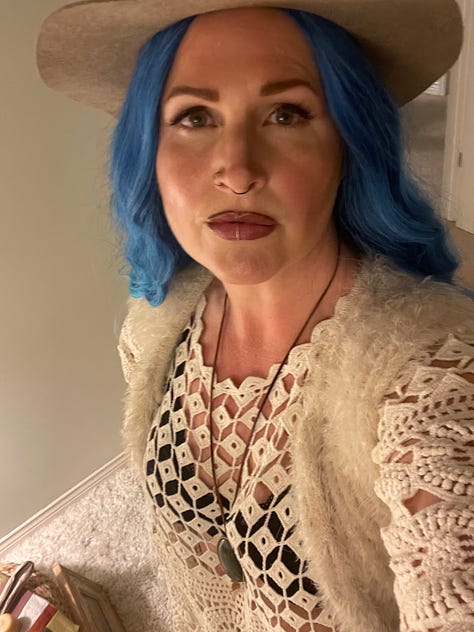 Several images of yours truly dressed in wigs and whimsy 