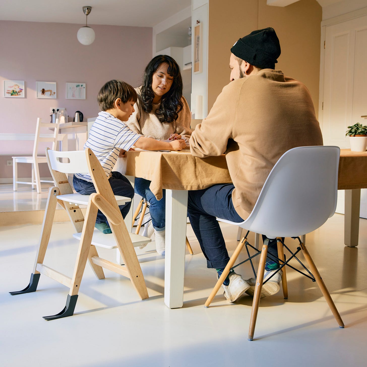 baby high chair, highchair, wooden chair, bench seating, bench storage, storage seating, multifunctional seating