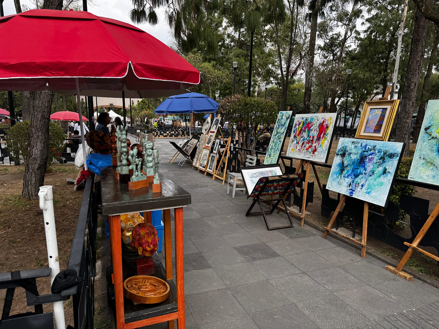 paintings and sculptures for sale by Mexican artists at Bazar Sábado