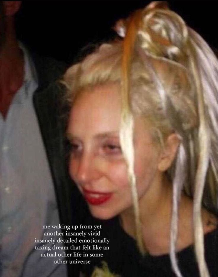 This may contain: a woman with long blonde hair is smiling