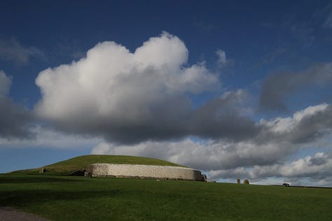 The ancient burial mounds at Newgrange and Louth. © Dennis Greene, 2025. All rights reserved.