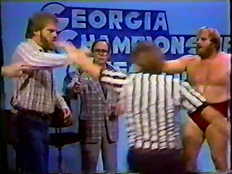 Stan Hansen, Lars and Ole Anderson, Dusty Rhodes and Andre The Giant