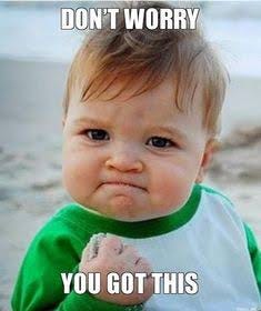 Meme of a confident kid and the words say "Don't worry, you got this"