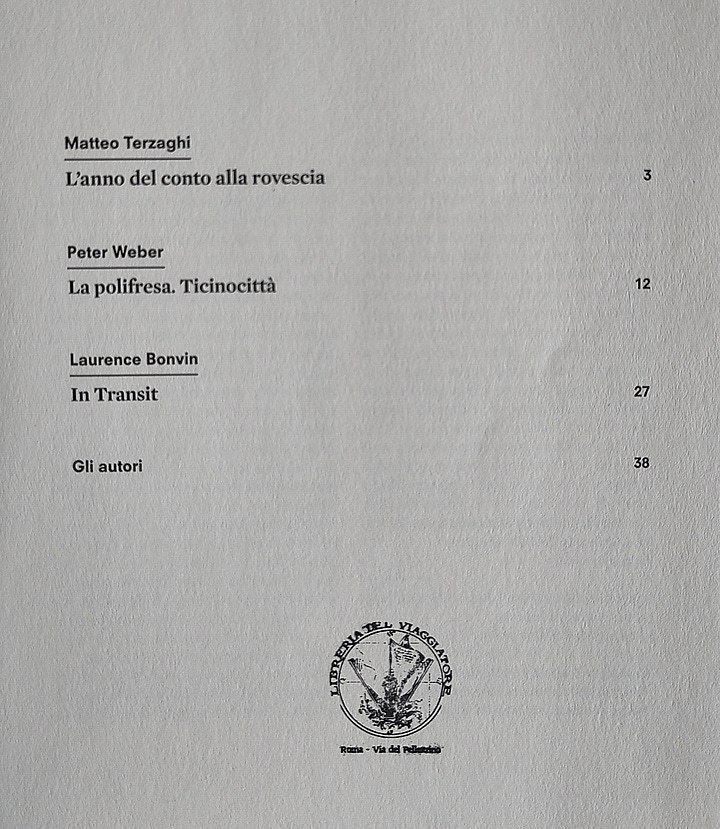 Copertina e indice del libro intitolato Gotthard Super Express