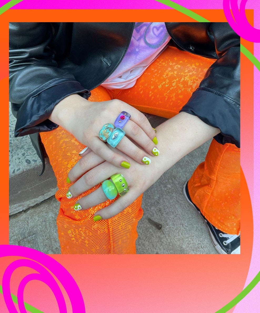 Colorful Plastic Rings Are Trending Thanks To TikTok