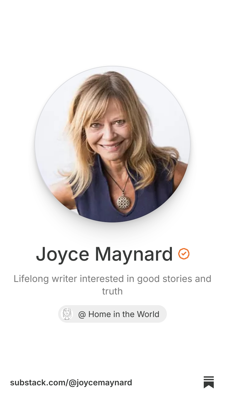 Joyce Maynard | Substack
