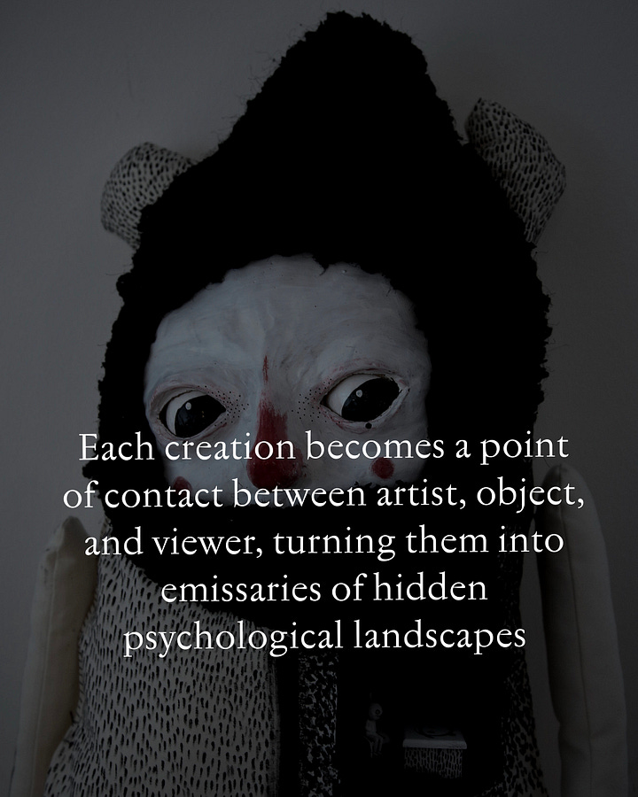 dark pictures of claudia six's artwork and a few quotes from an artist feature