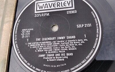 Jimmy Shand 33rpm LP Vinyl 12-inch EMI Waverley Records #SZLP2131 The  Legendary