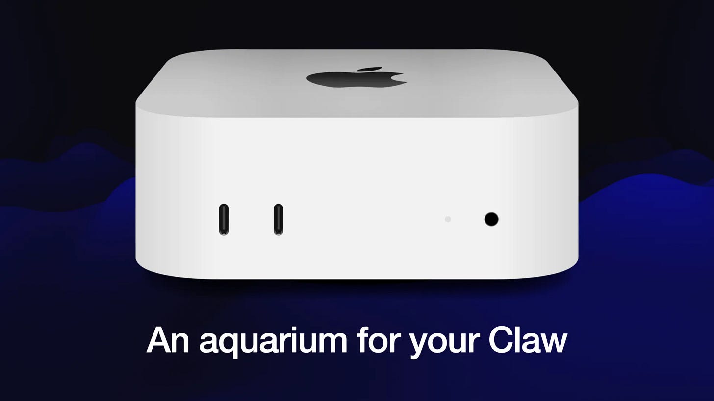 Photo of a Mac mini

An aquarium for your Claw
