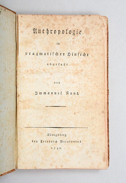 Anthropologie in pragmatischer Hinsicht.