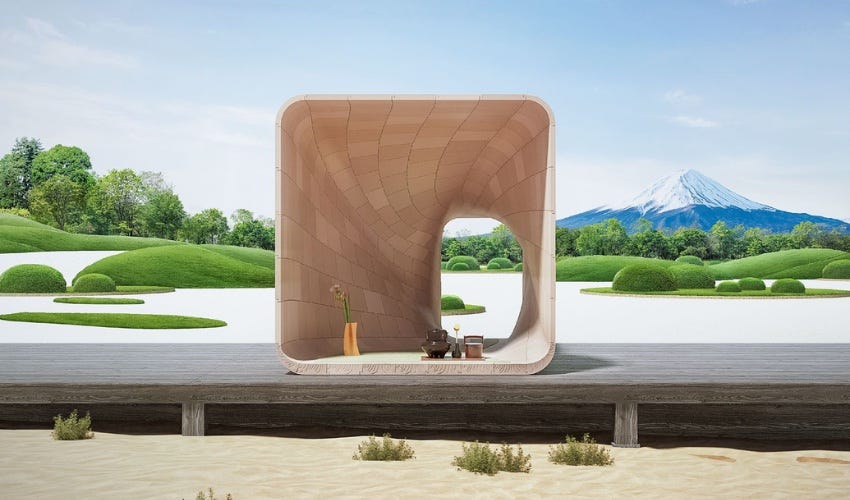The Warp, a 3D-Printed Japanese Teahouse Made of Recycled Wood - 3Dnatives