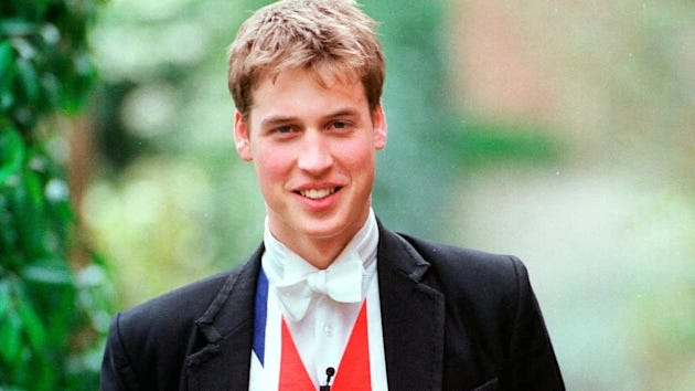 Prince William as a teenager