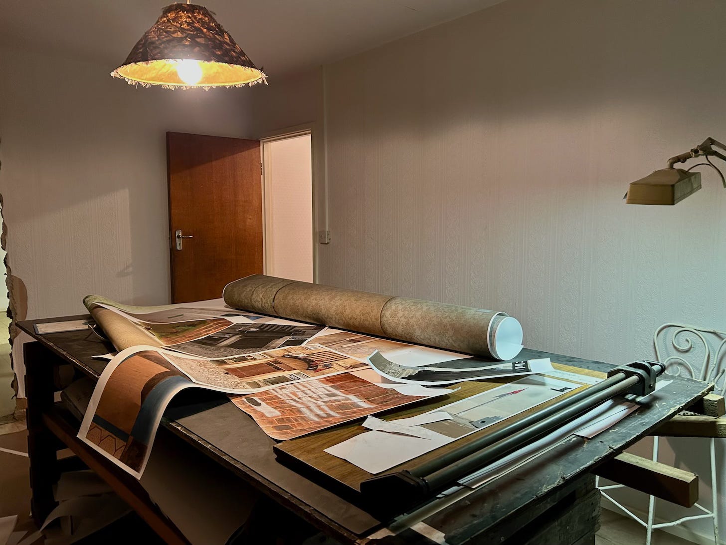 Mike Nelson art installation at Fruitmarket Edinburgh of a recreated abandoned building in a south London housing estate photo taken by Yasmin Chopin