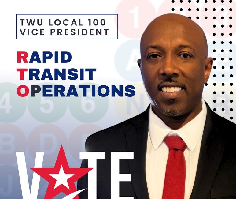 Tramell Thompson Wins Historic Election in Local 100 Transit Union!