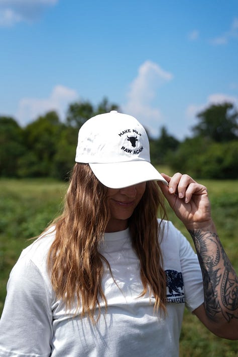 Different clothing models wearing apparel on farm