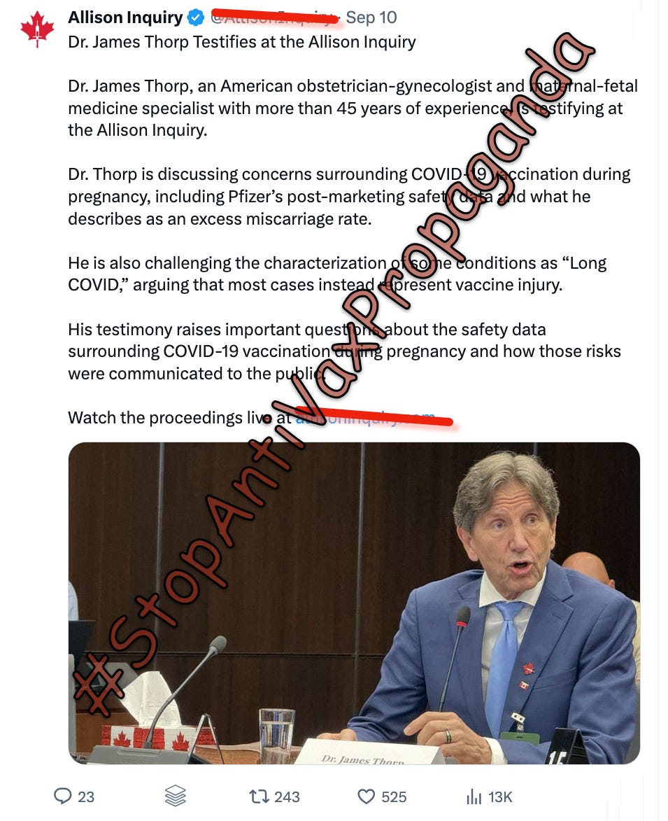 James Thorp is the guy who keeps pushing the idea that 82% of pregnant women in a clinical trial for the COVID vaccine had a miscarriage. They didn’t! James Thorp is the guy who keeps pushing the idea that 82% of pregnant women in a clinical trial for the COVID vaccine had a miscarriage. They didn’t!