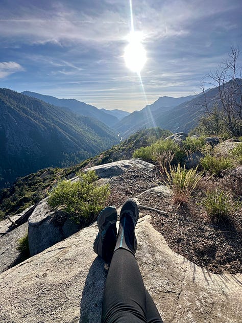 Kings Canyon National Park including rivers, flowers, mountains, and waterfalls with Liz and van
