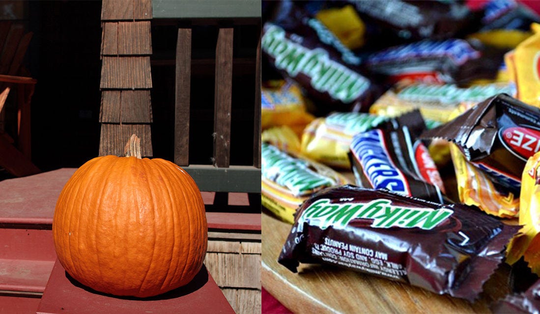 pumpkin and candy