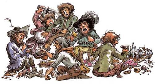 The dwarves in Narnia’s Last Battle. The dwarves in Narnia’s Last Battle.