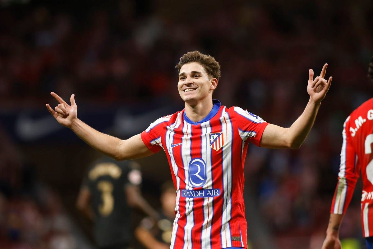 Julián Álvarez marcó en el Atlético de Madrid: todo el equipo festejó ... Julián Álvarez marcó en el Atlético de Madrid: todo el equipo festejó ...