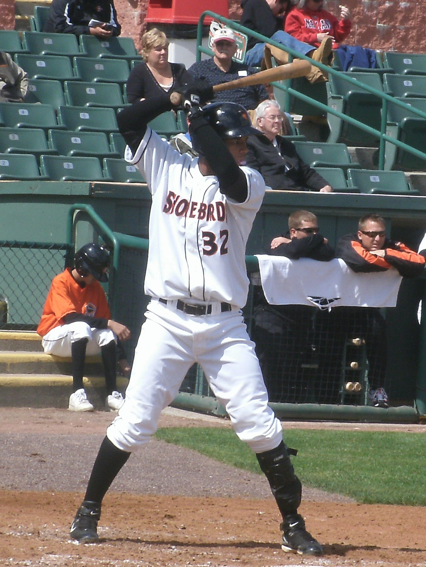Garabez Rosa likes that high-bat stance, and so far it's worked well for him. This was taken April 18 against Hagerstown as well. Garabez Rosa likes that high-bat stance, and so far it's worked well for him. This was taken April 18 against Hagerstown as well.