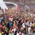 What a happy Holi mess on Gateshead's Baltic Square!