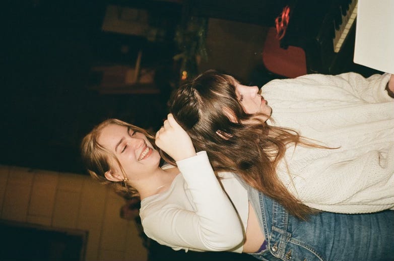 kt doing my hair for melanie