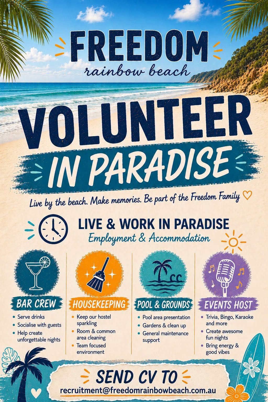 Join The Freedom Rainbow Beach Family Join The Freedom Rainbow Beach Family