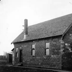 The first church in Anchorage, Alaska. It would later become, Holy Family Cathedral at 800 5th Avenue.