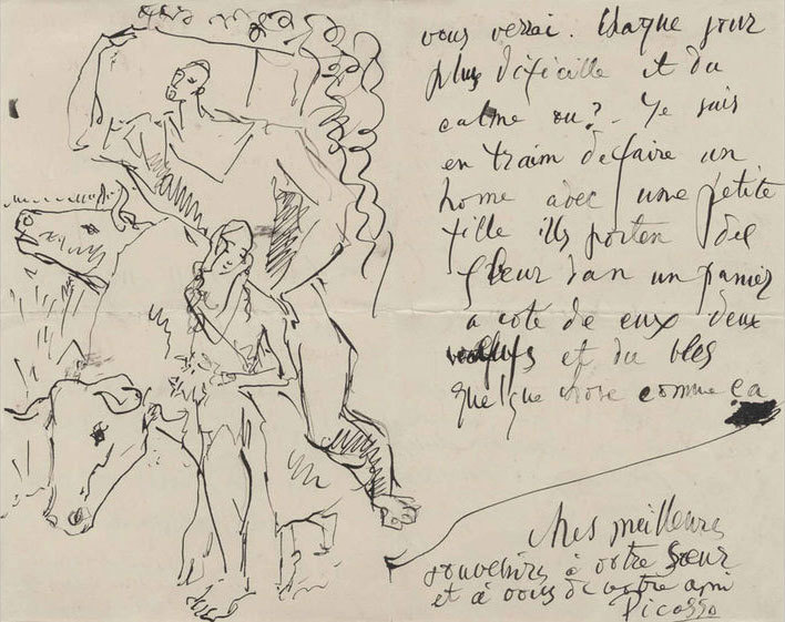 fallonelizabeth:
“A letter from Picasso to his dear friend, Gertrude Stein.
”