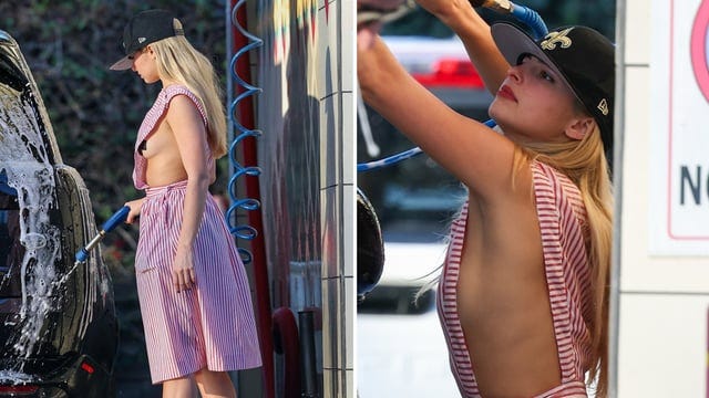 What in the staged paparazzi shot? Addison Rae at the car wash. :  r/popculturechat