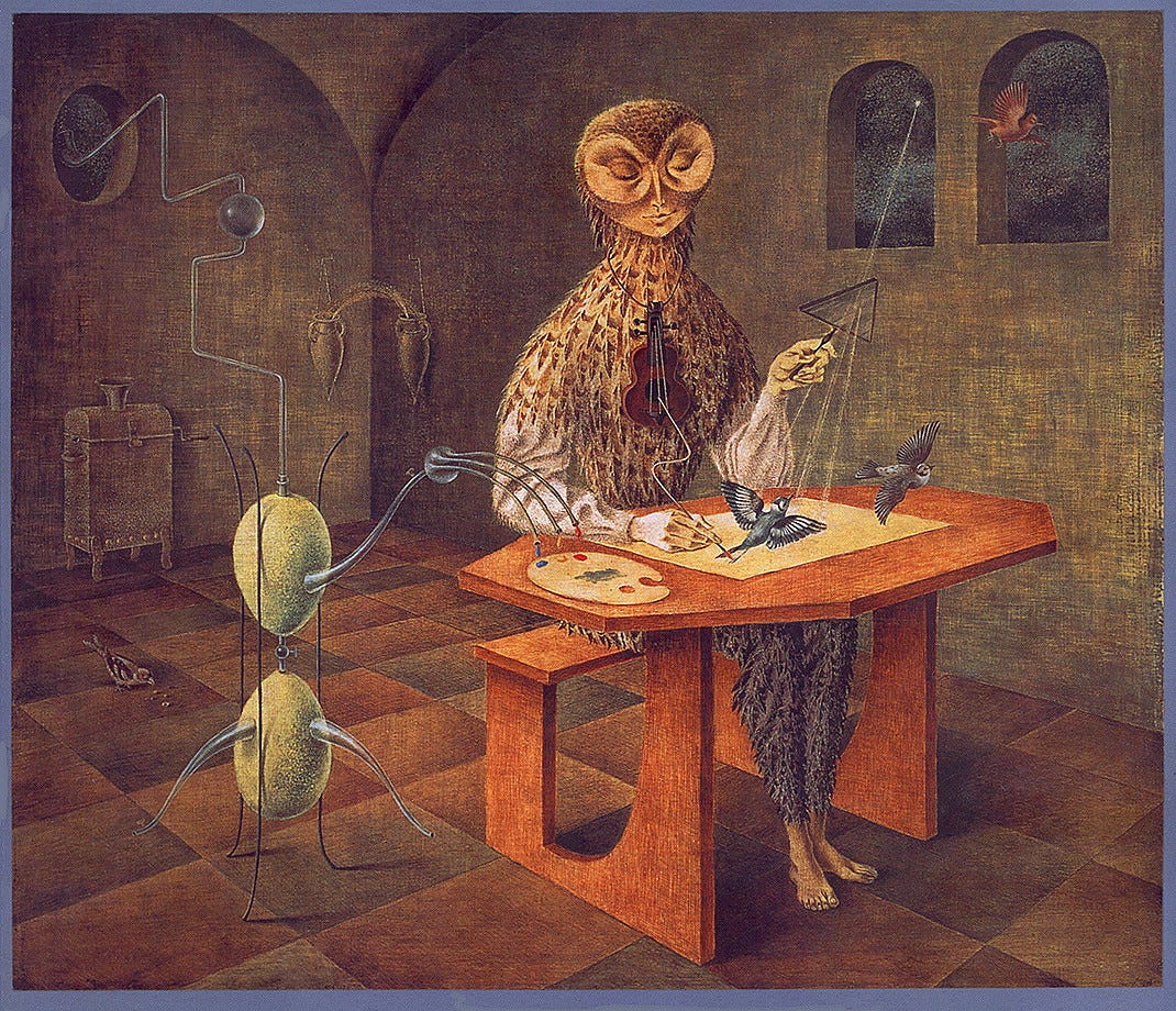 Remedios Varo, Creation of the Birds, 1957. Museo de Arte Moderno, Mexico City.