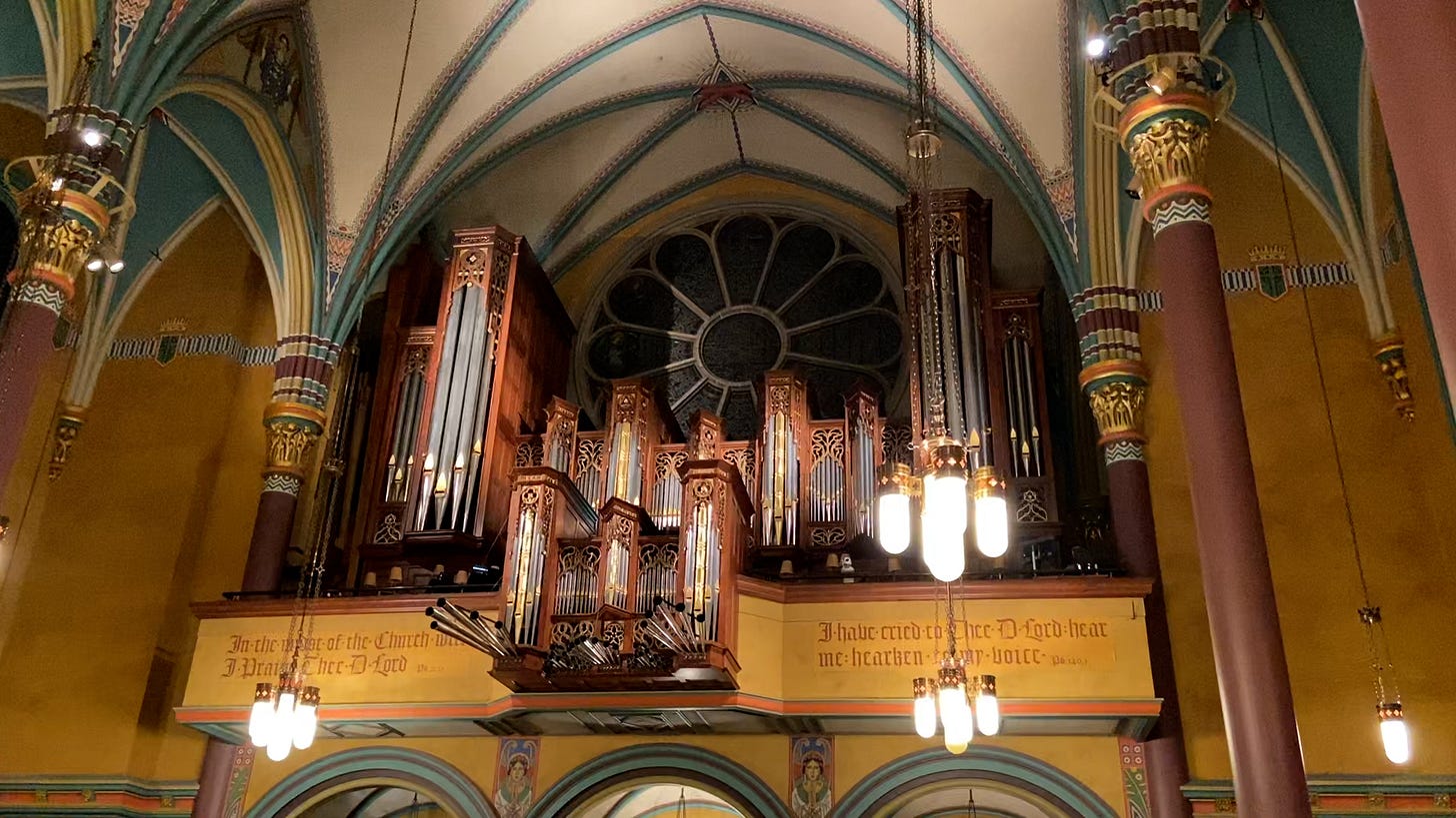 The organ of the Cathedral of the Madeleine in Salt Lake City, UT