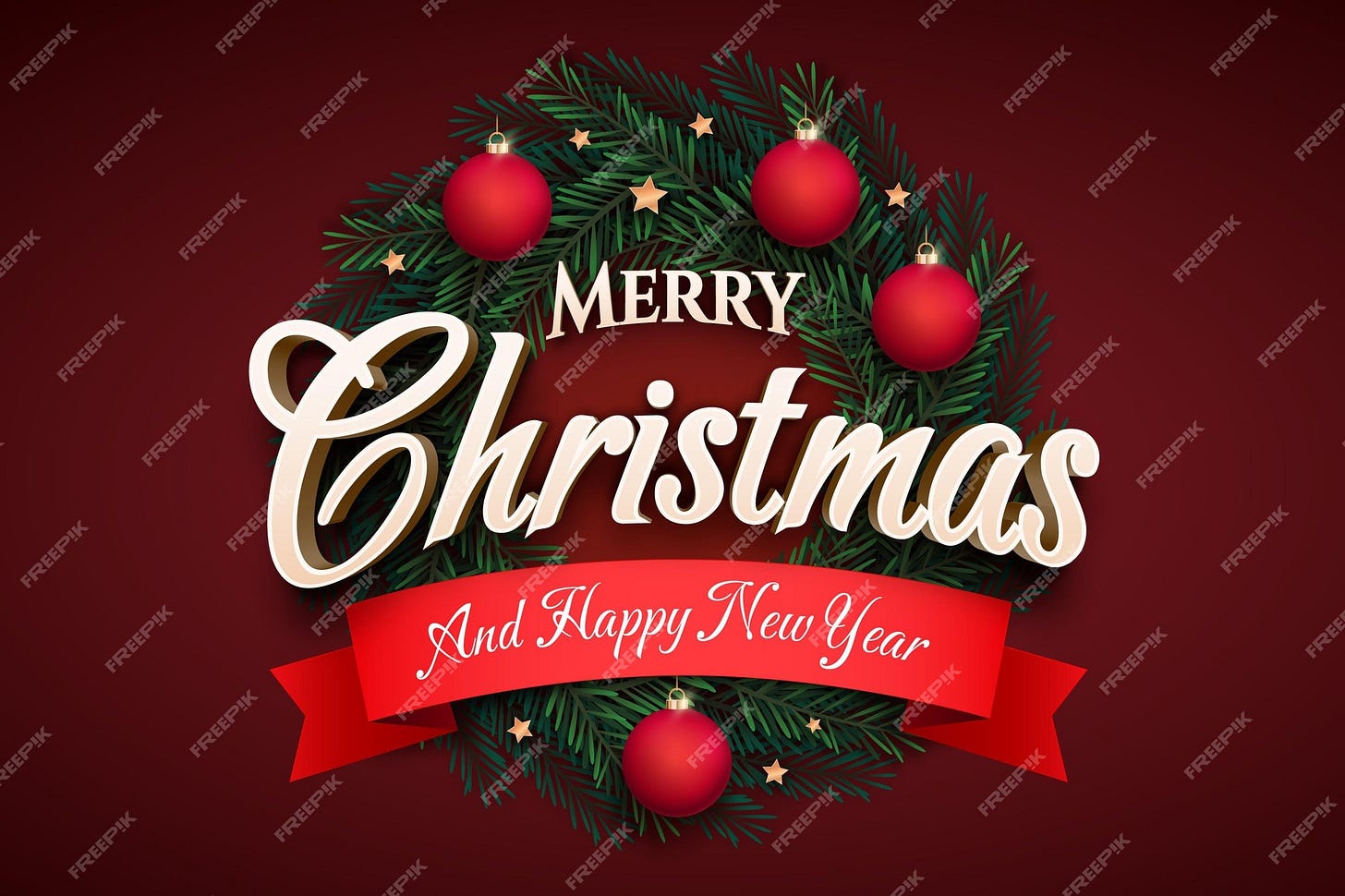 Free Vector | Merry christmas wallpaper design
