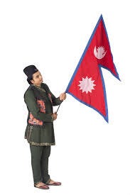 A handsome guy holding Nepalese national flag - Photos Nepal